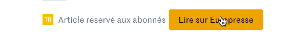 Capture d'écran du bouton Lire sur Europresse affiché par Ophirofox